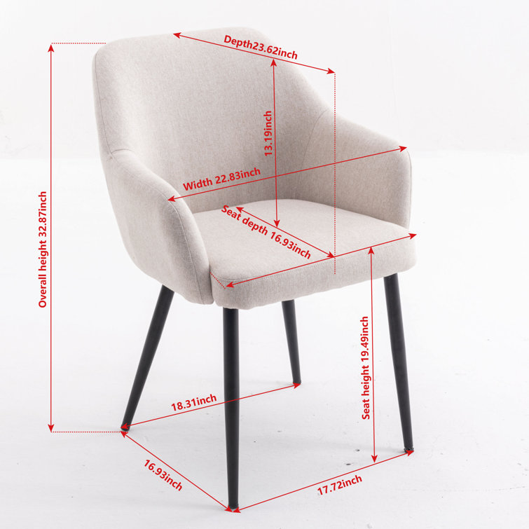 Dining chair seat online size